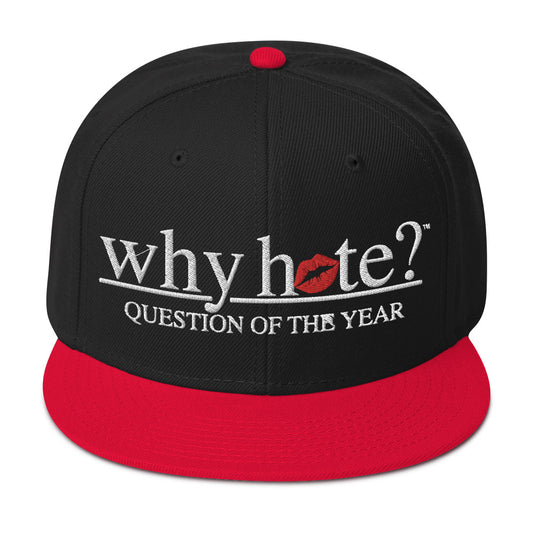 Why Hate?  (Kiss) Black/Red Snapback Hat